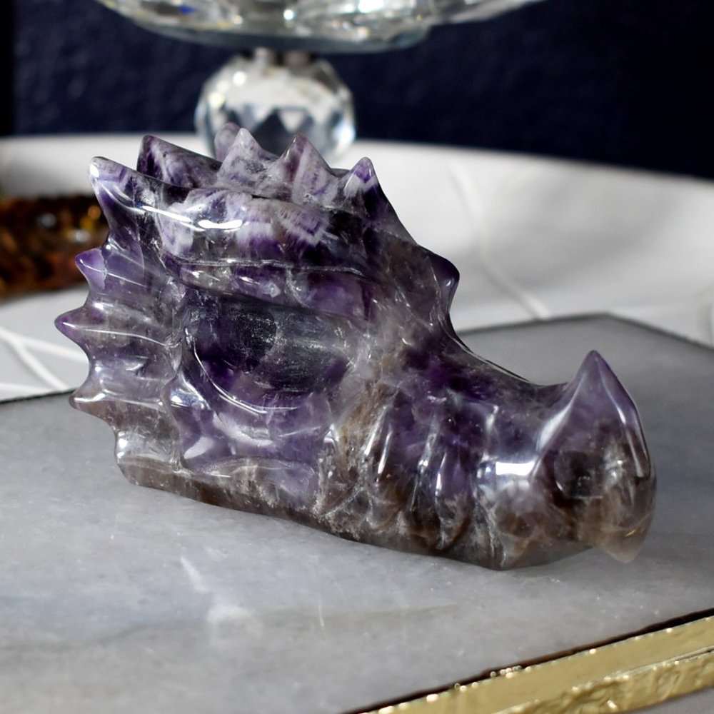 Dream Amethyst Dragon Head - Picture 1 of 3